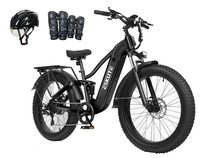 Eskute C300R SO All-Terrain Ebike Bundle with Helmet & Pads