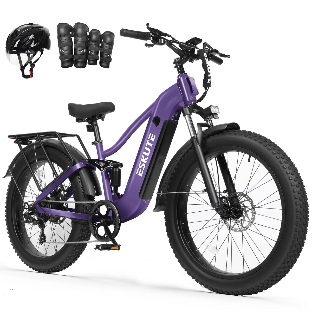 Eskute C300R SO All-Terrain Ebike Bundle with Helmet & Pads