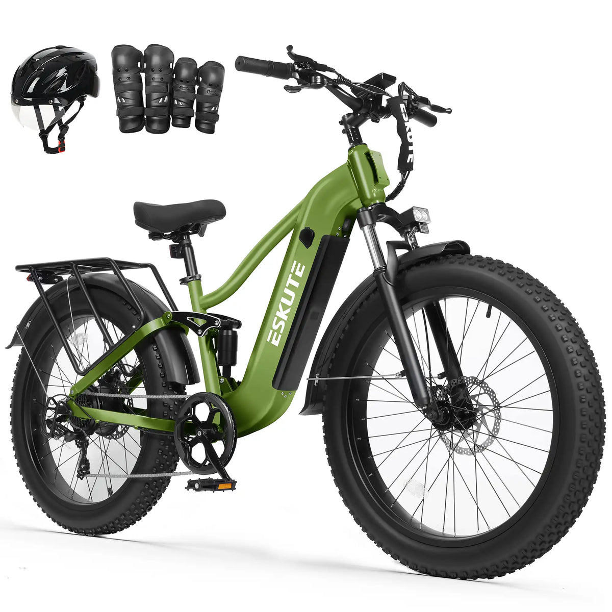 Eskute C300R SO All-Terrain Ebike Bundle with Helmet & Pads